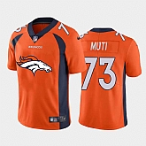 Nike Broncos 73 Netane Muti Orange Team Big Logo Vapor Untouchable Limited Jersey Dzhi,baseball caps,new era cap wholesale,wholesale hats